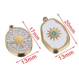 Stainless Steel Starlight Earring Charms Oval Pendant DIY Jewelry Making