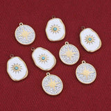 Stainless Steel Starlight Earring Charms Oval Pendant DIY Jewelry Making