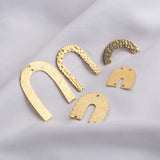 Brass Arch Connectors Half Moon Rainbow Charms for DIY Earrings