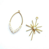 Geometric Alloy Pendant DIY Earrings Necklace Set