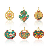 Cloisonne Sand Beads Safety Buckle Long Life Pendant Chain