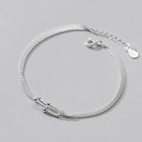 925 Sterling Silver Double-layer Bracelet for Women
