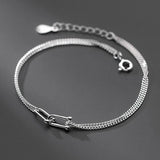925 Sterling Silver Double-layer Bracelet for Women