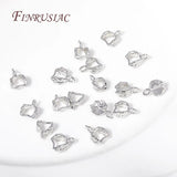 18K Plated Pinch Pendant Bail Clasp Leaf Shape Bails For Jewelry DIY