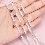 Heart Charms Pendant Pearl Beads Chains for Jewelry Making