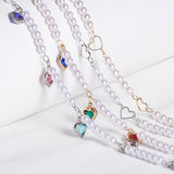 Heart Charms Pendant Pearl Beads Chains for Jewelry Making