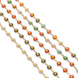 1 Meter Stainless Steel Enamel Daisy Chain for DIY Jewelry Making