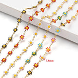 1 Meter Stainless Steel Enamel Daisy Chain for DIY Jewelry Making