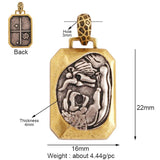 Antique Bronze Beauty Portrait Knight Angel Goddess Coin Charm Pendant