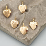 18k Rhodium Plated Copper Heart Charms for DIY Pendants