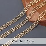DIY Chain 18k Plated Copper Metal 1m/lot