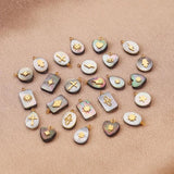 5pcs Shell Stainless Steel Charms Pendants Stone DIY Jewelry Making