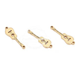 20pcs Stainless Steel Music Note Guitar Charm Connectors 22mm