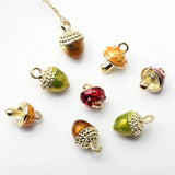 10Pcs Mushroom Pine Cone Alloy Charms for Jewelry Making DIY Accessories