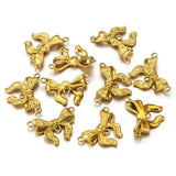 5pcs Stainless Steel Bow Connectors Charms for DIY Jewelry Making Accessories