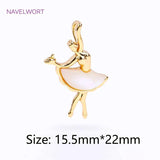 18K Moon Charms & Shell Heart Pendants for Necklace Making