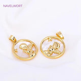 18K Moon Charms & Shell Heart Pendants for Necklace Making