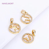 18K Moon Charms & Shell Heart Pendants for Necklace Making