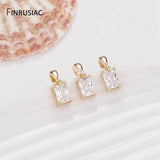Zircon Rectangle Pendant, DIY Earrings Necklaces, Jewellery Making