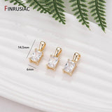 Zircon Rectangle Pendant, DIY Earrings Necklaces, Jewellery Making