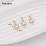 Zircon Rectangle Pendant, DIY Earrings Necklaces, Jewellery Making
