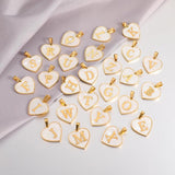 5Pcs Stainless Steel Shell Heart Charms Letters Pendants for DIY Jewelry