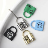 10pcs Alloy Drip Smile Charms Lock Pendant DIY Jewelry Making