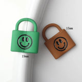 10pcs Alloy Drip Smile Charms Lock Pendant DIY Jewelry Making