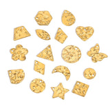 20pcs Hammered Disc Charms Stainless Steel Blank Coin Beads Pendant
