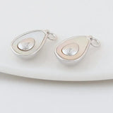 2PCS 11*18MM 14K Brass Shell Drop Charms Pendants Jewelry Making