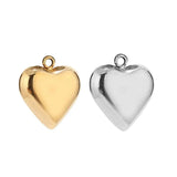 5PCS Stainless Steel Heart Charm Pendants for Bracelet Necklace