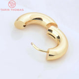 4PCS 20.5x5MM 26.5x5MM Stainless Steel Round Earrings Hoop DIY Jewelry Findings