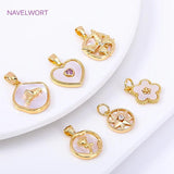 Heart/Butterfly Shell Charms Pendants for DIY Jewelry Making