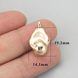 18k Rhodium Plated Copper Charms Handmade DIY Earring Necklace 4pcs/lot