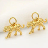 14K Brass Leopard Charms Pendants DIY Jewelry Findings