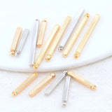 14K Brass Stick Charms Pendants Jewelry Making Supplies