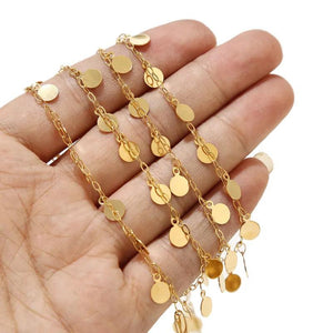 1M Stainless Steel Charm Chains for DIY Anklet Necklace Making