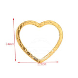20PCS Stainless Steel Oval Heart Charm Connectors DIY Jewelry Making