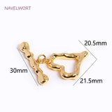 Heart Toggle Clasp, Brass Heart OT Clasp for DIY Jewelry Making