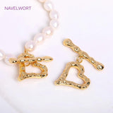Heart Toggle Clasp, Brass Heart OT Clasp for DIY Jewelry Making