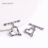 Heart Toggle Clasp, Brass Heart OT Clasp for DIY Jewelry Making
