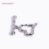 Heart Toggle Clasp, Brass Heart OT Clasp for DIY Jewelry Making