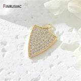 14K Plated Brass Shield/Heart/Sun Charms for DIY Jewelry Making