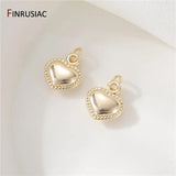 14K Plated Brass Shield/Heart/Sun Charms for DIY Jewelry Making
