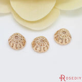 20PCS 10x6MM Champagne Brass Beads Caps Jewelry Findings