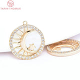 2PCS 11.5MM Brass Zircon Star Cat Paw Charms Pendants DIY Jewelry Findings