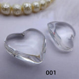 10Pcs Heart Gemstone Charm Pendants for Valentines