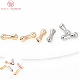 20PCS 3x9MM 24K Brass Bone Spacer Beads DIY Jewelry Accessories