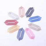 30pcs Colorful Rose elliptic Connectors Charms for Diy Jelwery Making
