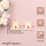 CN Gingerbread House Print Earrings Christmas Jewelry